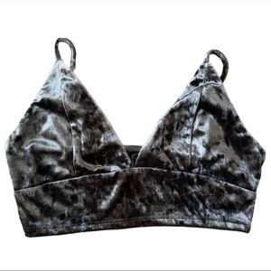 Crushed Velvet Bralette Top